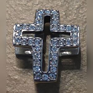 QG 925 CRUCIFIX CROSS CHARM FITS PANDORA BRACELET